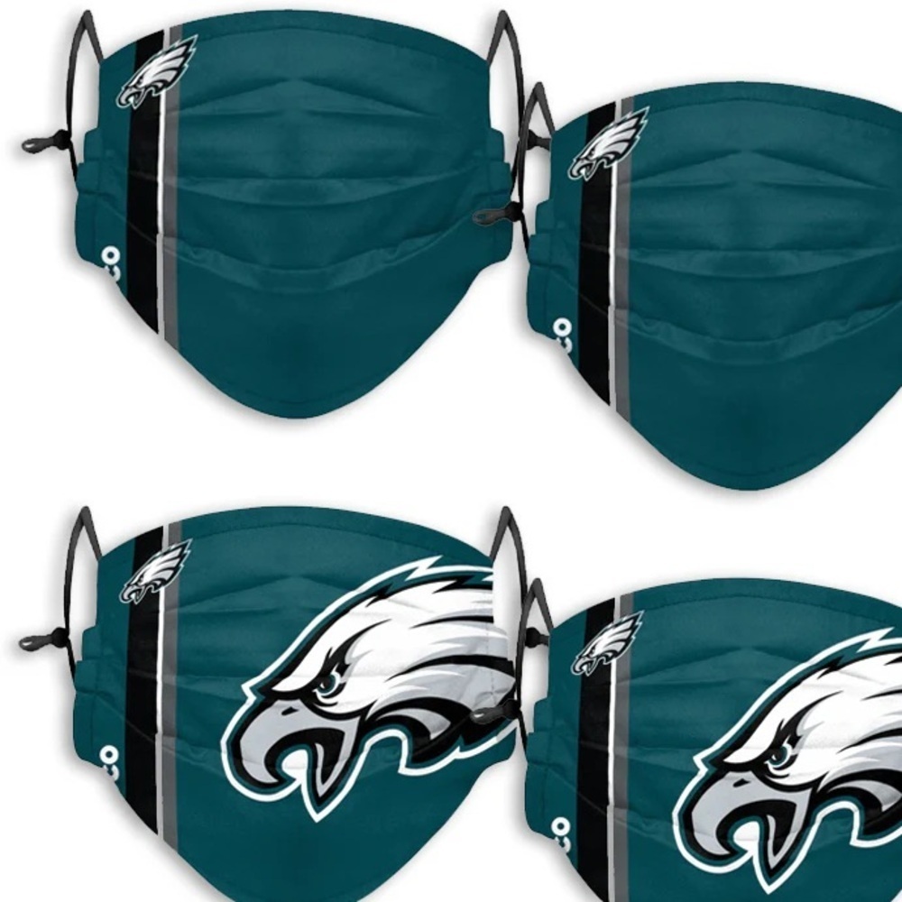 NWT Philadelphia Eagles adjustable mask set